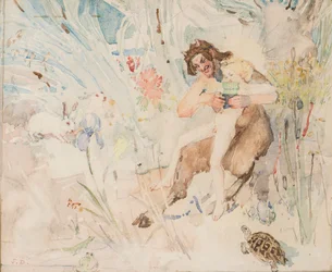 パン、1895年頃（水彩画