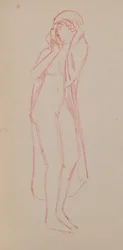 無題 [女性像] (鉛筆)