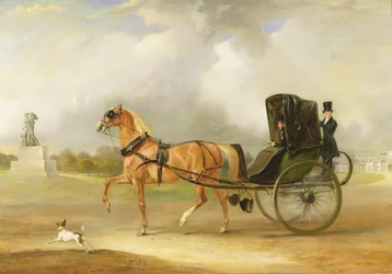 ウィリアムマッセイスタンリー、ハイドパークでカブリオレを運転、1833