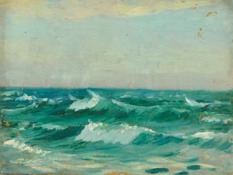 海景 1909年頃（油彩、パルプボード）