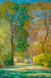 木の習作（キャンバスに油彩）