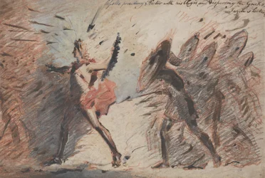 Apollo Preceding Hector with His Aegis, and Dispersing the Greeks, Fuseli