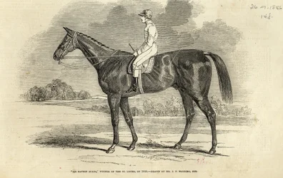 「The Illustrated London News」（1846年9月26日）より、St。Legerの勝者である「Tatton Sykes卿」
