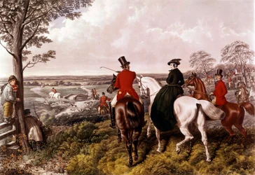 キツネ狩りに出かけるところ プリント ジョン・フレデリック・ヘリング（1795-1865） 1870年 個人蔵