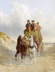 道路上のロイヤルメールコーチ、1841