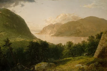 ハドソン川の情景、1857年。