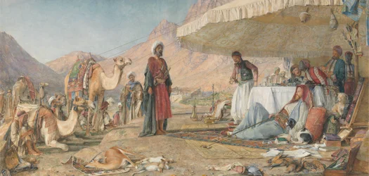 Um Acampamento Frank no Deserto do Monte Sinai. 1842 - O Convento de Santa Catarina à Distância