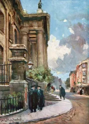 クラレンドン・ビル、ブロード・ストリート（カラーリトグラフ）