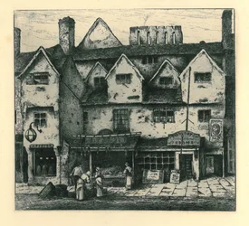 Old Houses、Digbeth、Walsall、from &39;Remnants Of Old Wolverhampton&39; Vol.I. No.s 1-37、1880年発行