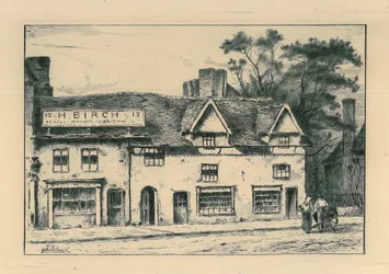 Old Houses、North Street、Wolverhampton、from &39;Remnants Of Old Wolverhampton&39; Vol.I. No.s 1-37、1880年発行