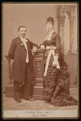 Henry Gass 1835-1884 と妻 Emma Dibble の肖像、1880 年 11 月。