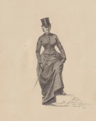 乗馬鞭を持つ女性