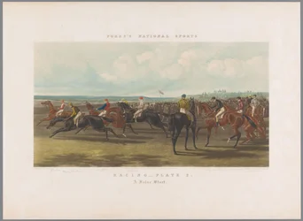 競馬での不正スタート Racing - Plate 2. A False Start (オブジェクトのタイトル) フォレス国民体育（シリーズタイトル） フォアの国民的スポーツ（連載タイトル）