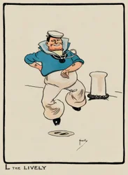 L the Lively - J. Hassall - Zeichnung、1903