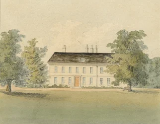ドラモンド牧師牧師館、1823年（紙に水彩）