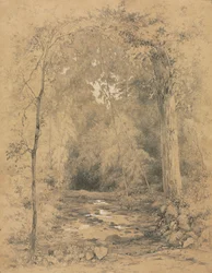 森のインテリア、c。 1870。