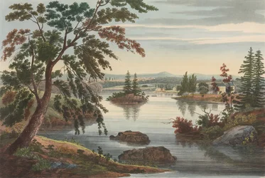 View Near Fort Miller No.10（後にNo.9に変更） of The Hudson River Portfolio, 1822.