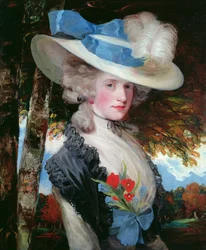本の肖像。ヒューゴ・メイネル夫人（1762-1817）（帆布に油彩）