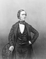 1861年にDJパウンドによって彫刻された「著名な人物の応接室ポートレートギャラリー」のウィリアムスタンデールベネット教授