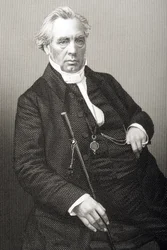 1860年にロンドンで出版された「著名な人物の応接室、第2巻」の写真からDJパウンドによって彫刻されたサミュエルドーランドワディ（1804-76）