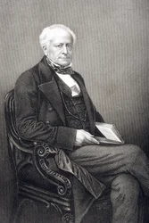 フィッツロイケリー卿（1796-1880）は、1860年にロンドンで出版された「著名な人物の応接室、第2巻」の写真から、DJパウンドによって彫刻されました。