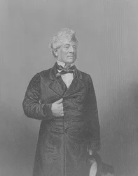 ウィリアムシー卿（1804-68）は、1860年にロンドンで出版された「著名な人物の応接室、第2巻」の写真からDJパウンドによって彫刻されました。