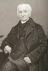 トーマスヴォウラーショーツ（1790-1872）、DJパウンドが1860年にロンドンで出版した「著名な人物の応接室、第2巻」の写真から彫刻