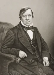 1860年にロンドンで出版された「著名な人物の応接室、第2巻」の写真からDJパウンドが彫刻したウィリアムスコールフィールド（1809-67）