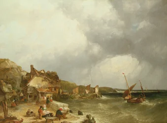 エタプルの海岸、1853年