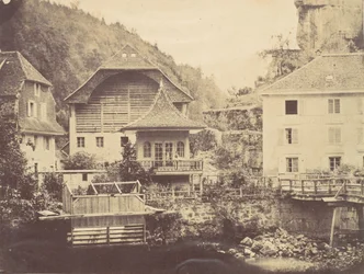 1850年代のスイスの風景。