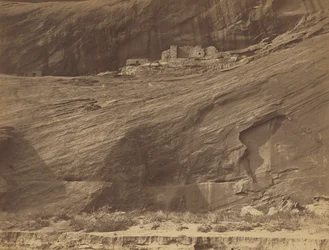 崖の住居跡、キャニオン・デ・シェリー、1889年（写真）