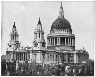 セントポール大聖堂、ロンドン、19世紀後半。