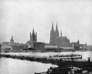 1893年、ドイツのケルンのライン川。