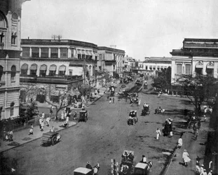 インド・カルカッタのクライブ通り John Lawson Stoddard (1850 1931) による旅行家・会議家・教育出版（シカゴ） （白黒写真