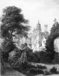 フェローズガーデンのカイウスカレッジ、c1837。