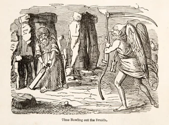 The Comic History of Englandのパブ、Druidsからのボーリング。 1864