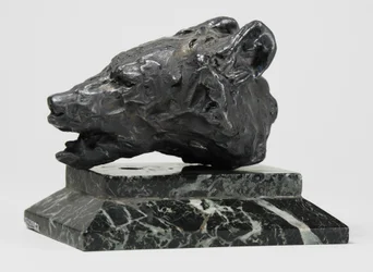 クマの頭、1900年頃（ブロンズ）
