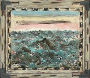 海、ライトレッドとセルリアンブルー 1948年 （油彩・キャンバス）