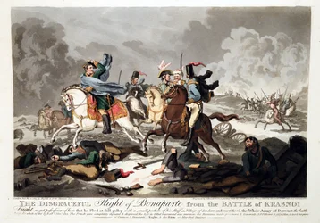 クラズノイ（クラスノエ）の戦いからのボナパルトの飛行 1812年 - ライト、ジョン・マッセイ（1777-1866） - 1814 - アクアチント - 42,1x57,5 - 個人蔵
