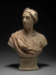 男の胸像、おそらくピーター・ティルマンス（1684-1734）1727（テラコッタ）