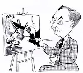 ヴァシリー（ワシリー）・カンディンスキー、イーゼルを持つ風刺画