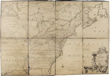 ミッチェル著『北アメリカのイギリス領とフランス領の地図