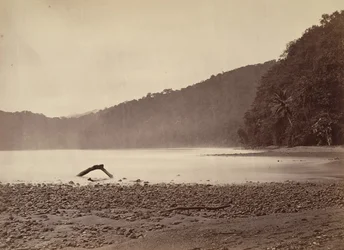 熱帯の風景、運河予定地の終着点、リモン湾、1871年。