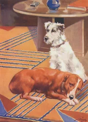 マーシャル・サンダースによる『ビューティフル・ジョー』のイラスト（カラーリトグラフ）