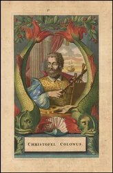 1671年、ジョン・オギルビーによるクリストファー・コロンブスの肖像画