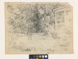 Estudo para Winifred At The Hermitage (lápis sobre papel off-white)