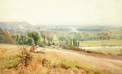 テムズ川沿いのHedsor Hillからの眺め（Cookham付近