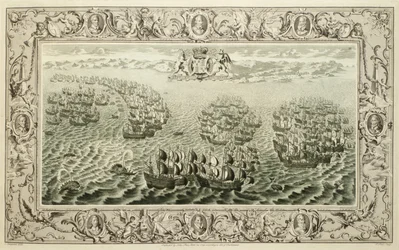 アルマダ（タペストリーからの彫刻）、1739