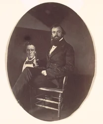 ジョン・R・ジョンストンと絵画、1850年代後半。