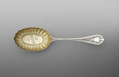 スプーン、1870年頃（銀と金メッキ）